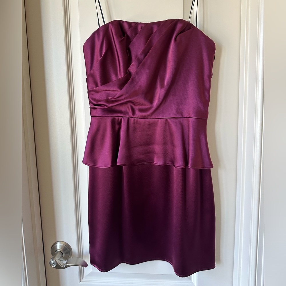 ABS Purple Strapless Formal Dress Size 6